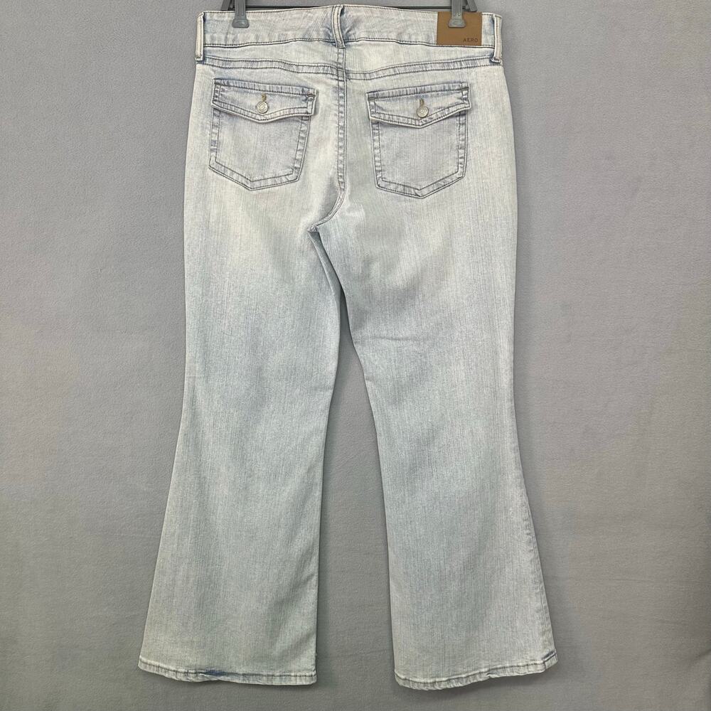 Aeropostale Low Rise Flare Jeans Light Wash Y2K Stretch Denim Size 14R - Picture 3 of 14